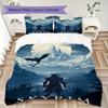 The Elder Scrolls Pattern Bedding,Quilt Set Quilt Cover Pillowcase Home Birthday Gift (1*duvet Cover+2*pillowcase,without core)XSJT0917462