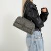 Women's PU leather bags  leopard shoulder messenger bags  casual women's bags  double pocket  high-quality underarm bags  women's fashion
