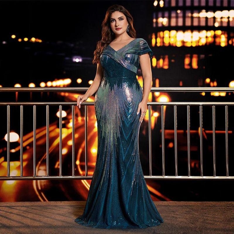 Plus Size Evening Gown Sexy Birthday Dress 4XL