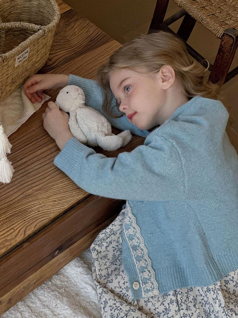 Dziewczęca wiosenna sukienka księżniczki z długim rękawem w kwiaty na rok 2025 - Moda dziecięca w stylu koreańskim