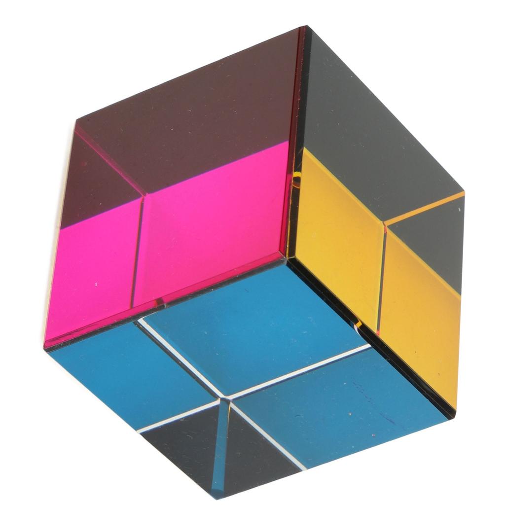 Color Cube Optical 6 Sides Cube Optical Cube Prism for Tabletop Ornaments Educational Toys Physics Toys 40mm