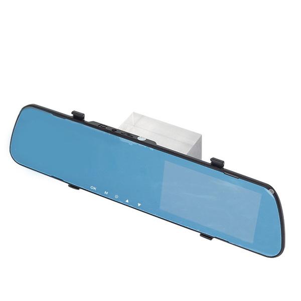 4.5 Inch Car DVR Mirror Rearview Camera Recorder 720/1080P HD Dash Cam Front and Rear Dual Lens Loop Recording Car Driving Recorder