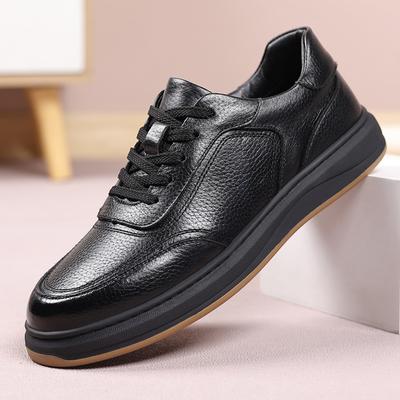Mode High-End Marke Herren Echtleder Schuhe Dicksohlige Abriebfeste Büro Business Casual Schuhe Schnürschuhe Herren Sportschuhe