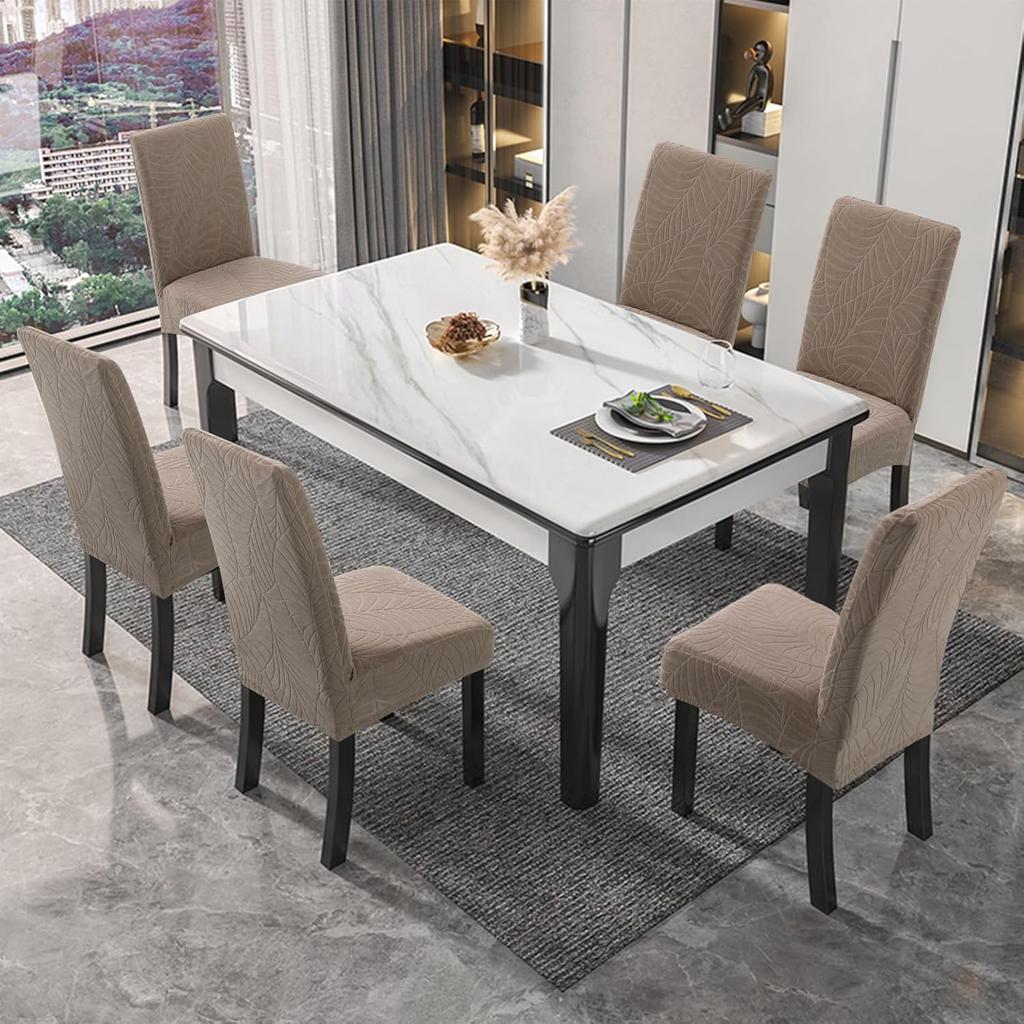 100% Waterproof Chair Covers for Dining Room, Stretch Parson Chair Slipcovers for Chairs, Washable Chair Protectors for Kitchen, Hotel, Restaurant