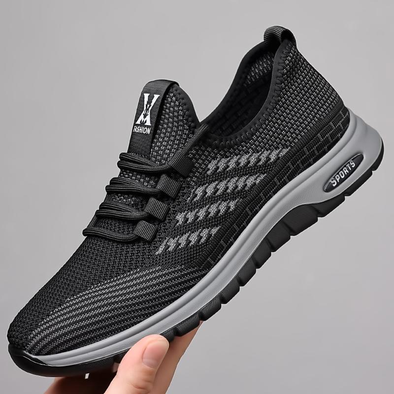 Men's Shoes, Breathable Fly-Woven Mesh Casual Shoes, Thick-Soled Men's Versatile Lightweight Breathable Running Sneakers