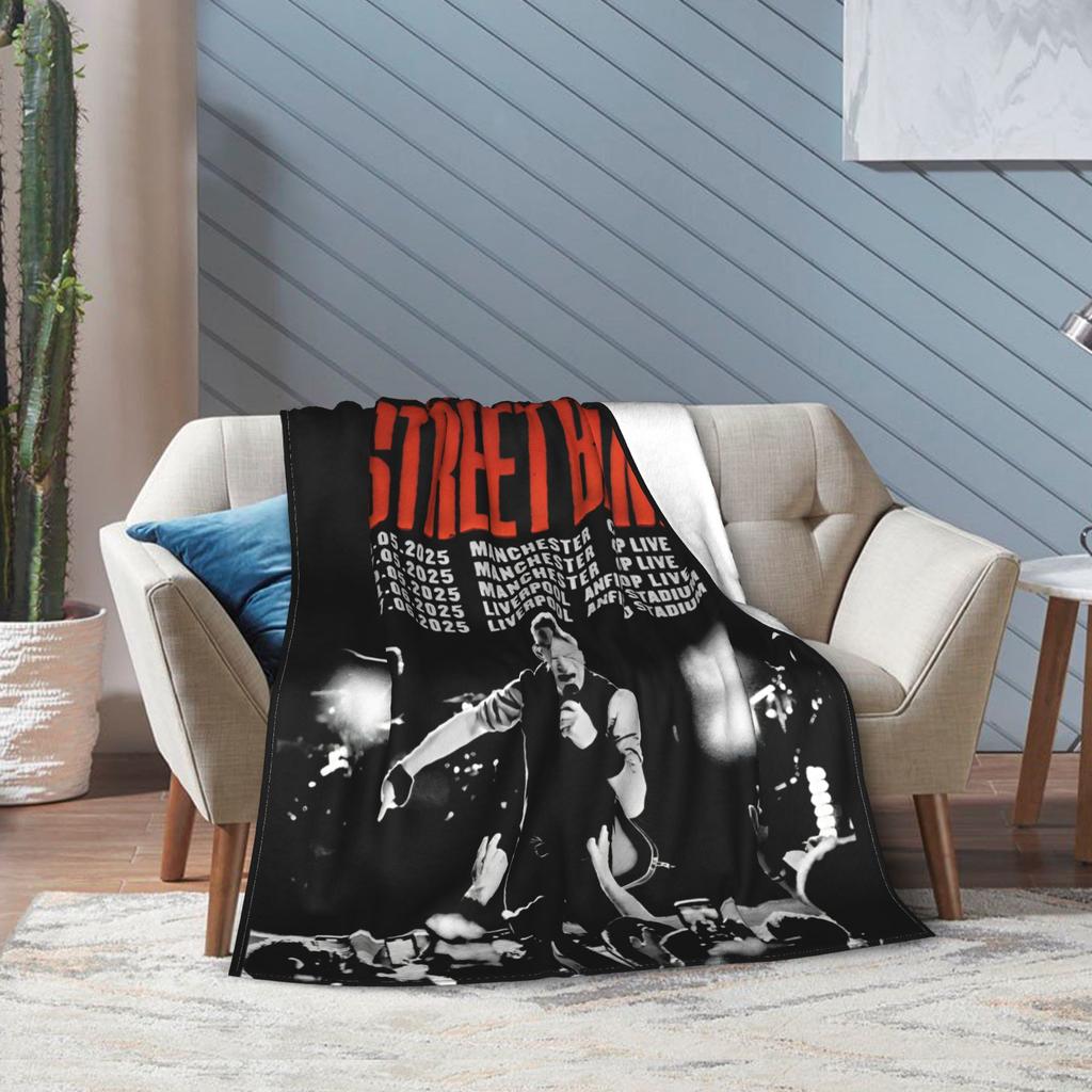 Bruceed Springsteened Concert Tour Throw Blanket for Couch Fuzzy Plush Blanket 50x60 Inch Multi-size Bedspreads for All Seasons