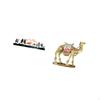 Deer Camel Wall Sculpture Hanging for Garden Fence Outdoor Indoor Porch Decorative Figurine Ornament