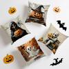 Retro Halloween Cushions Pillowcase Polyester Cushion Cover Throw Pillow Sofa Decoration Pillowcover Home Room Decor