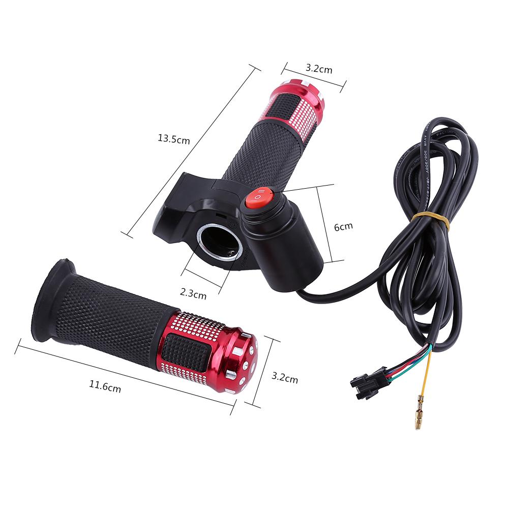 Throttle Grips With LED Display Screen Accelerator Handle For Electric Bike(golden)