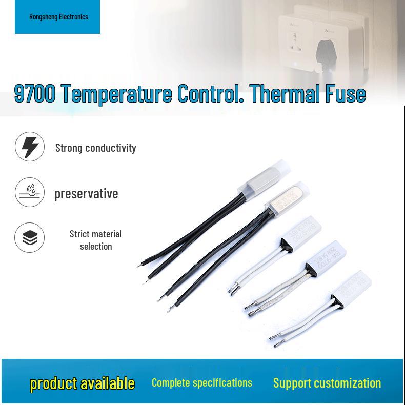 Термопредохранитель KSD-9700, нормально замкнутый/разомкнутый, 90°C, 5A/250V, для контроля температуры электрического чайника KSD-9700