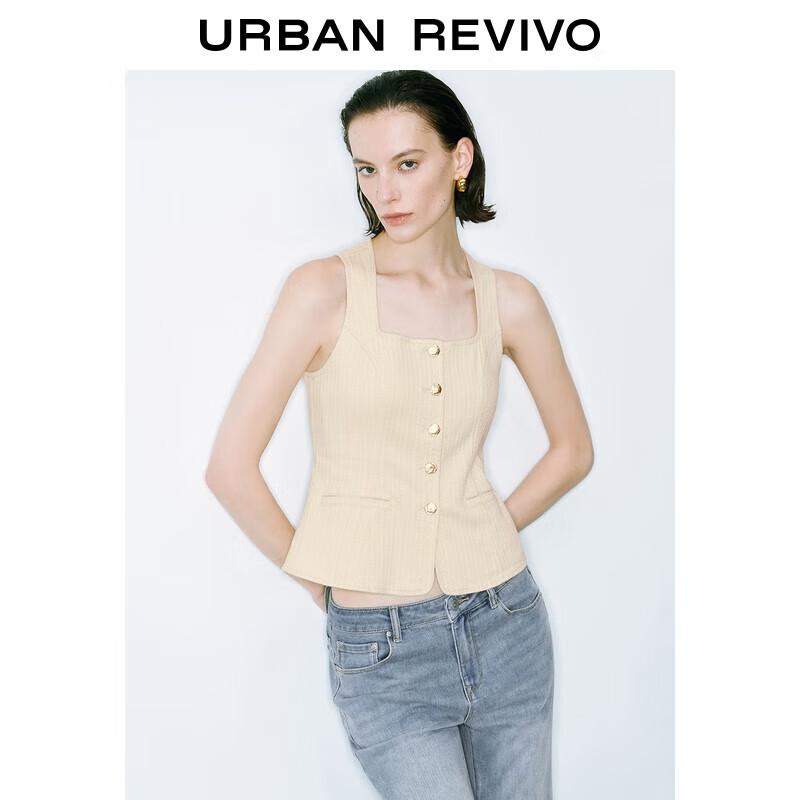 UR Women s Textured Sleeveless Shirt with Metal Buckle XL