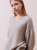 Kelidu Premium Raccoon V-Neck Knit Gray
