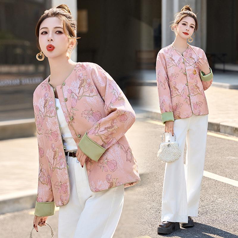 

Женское вышитое пальто в китайском стиле - RX9205: Элегантная мода весна/осень 2025 M (suitable for 110-120 jin)