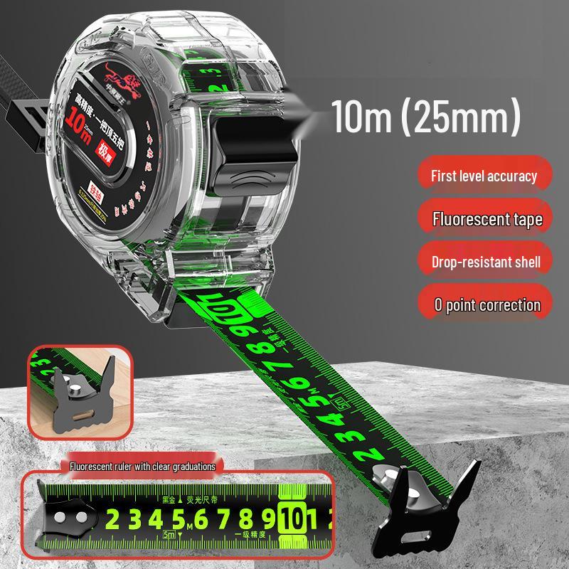 Zhongyuan Lion King Tape Measure Set: 5m stainless steel, 3m rustproof, 7.5m coil ruler, 10m box ruler.