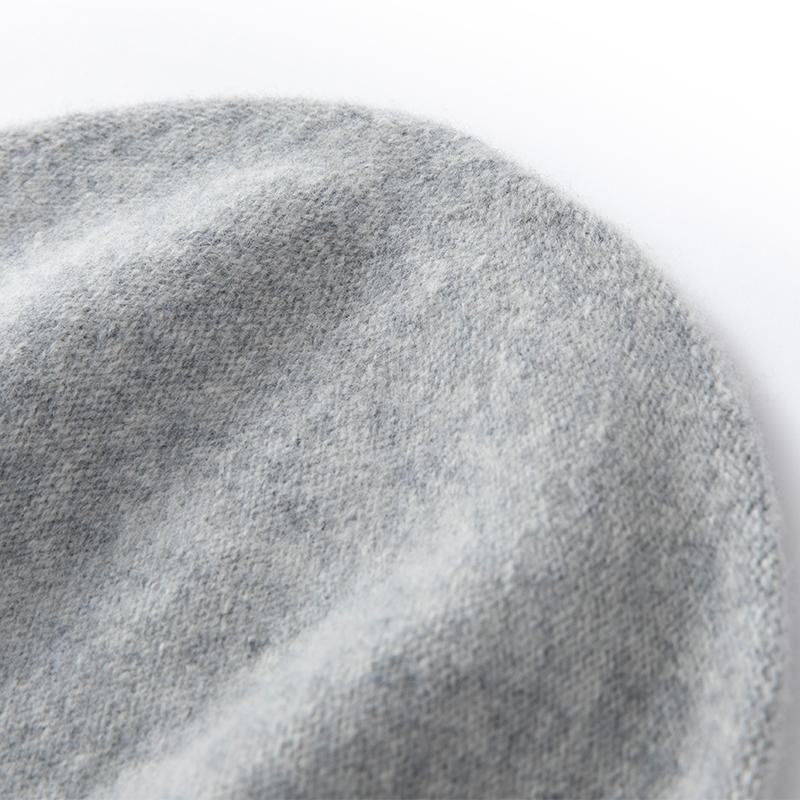 Women's Cashmere Hat Qinghe Cashmere 30% Cashmere 70% Wool Women's Autumn and Winter Cashmere Headscarf Soft and Warm