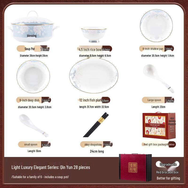 Mod Lanka Gold-Painted Ceramic Dinnerware Set