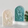 Christmas Reindeer Embossed Silicone Mold Silicone Candle Mould For Handmade Candle Soap Chocolate Holiday Decoration