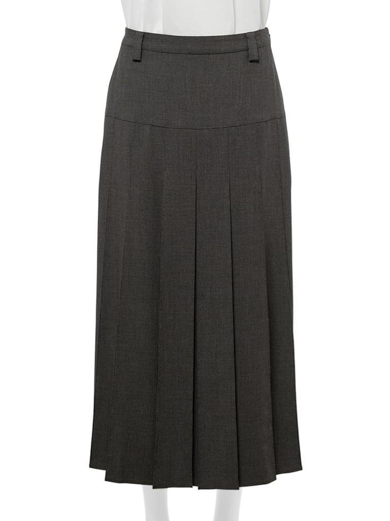 Waist yoke pleated skirt 09WFS254311GRY0