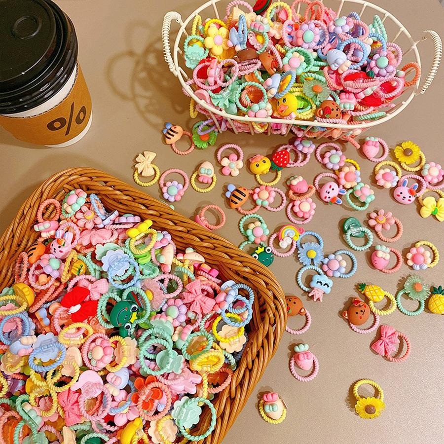Kindergummiband Mädchengummiband Hochelastisch Langlebig Haarschmuck Beschädigt das Haar nicht Kleines Scrunchie Geschenk