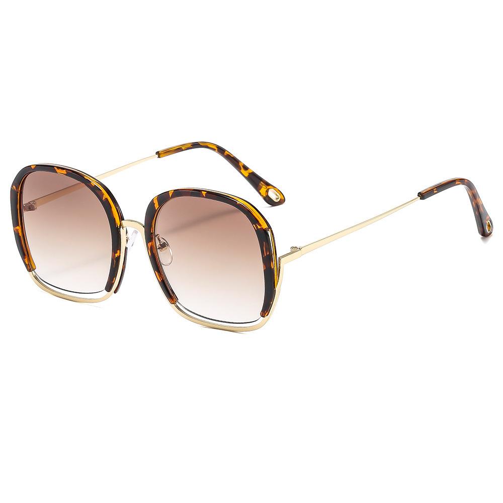 Fashion Retro New Round Shape Women Sunglasses Large Frame Personalized Casual High-End Outdoor Travel Men Sunglasses Uv400