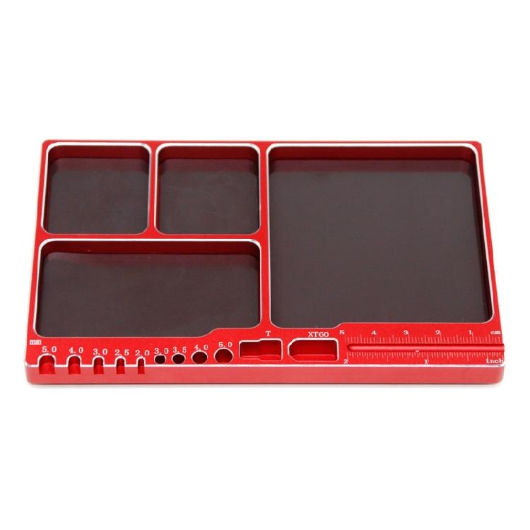 Aluminum Alloy Screw Tray Magnetic Tool Storage Plate Square Maintenance Box