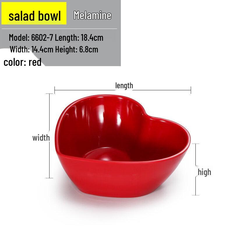 

YiPan Melamine Heart-Shaped Bowls (5-Piece Set)