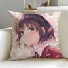 romance anime Saekano Cushion Cover Soft  EasyWash Pillow Case  Versatile for Couch Bed Travel and Office
