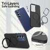 Pour Samsung Galaxy A56 5G Coque Magnétique Support Anneau Rotatif Coque Arrière en TPU + PC