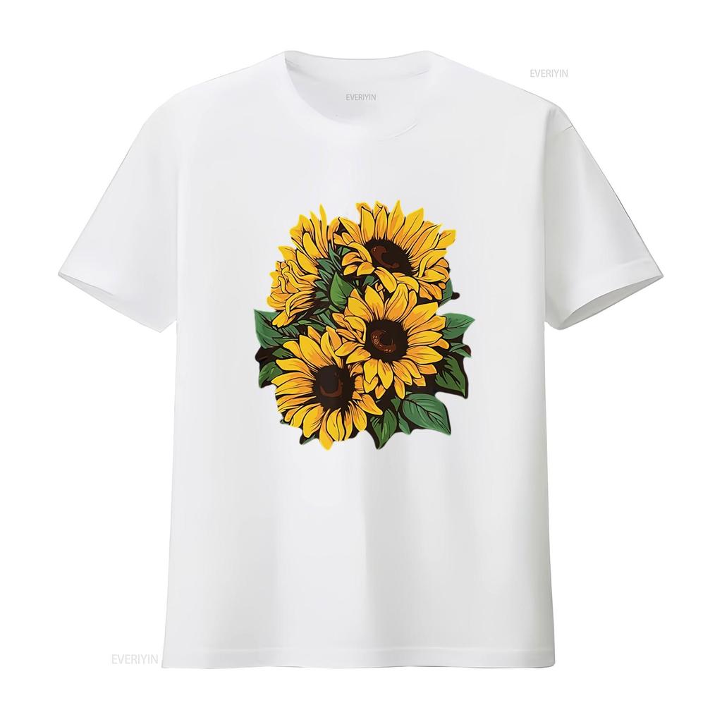 Mens Garden Gardener Sunflower Gardening T Shirt Black Vintage Washed Stylish Unisex Graphic Comfortable Fashion