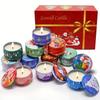 12pcs/set Scented Christmas Candles, Scented Candles Gift for Women, Travel Tin Jar Aromatherapy Candles for Birthday  Gift