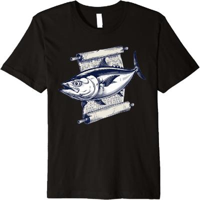 Bluefin Tuna With An Ancient Scroll Premium T-Shirt