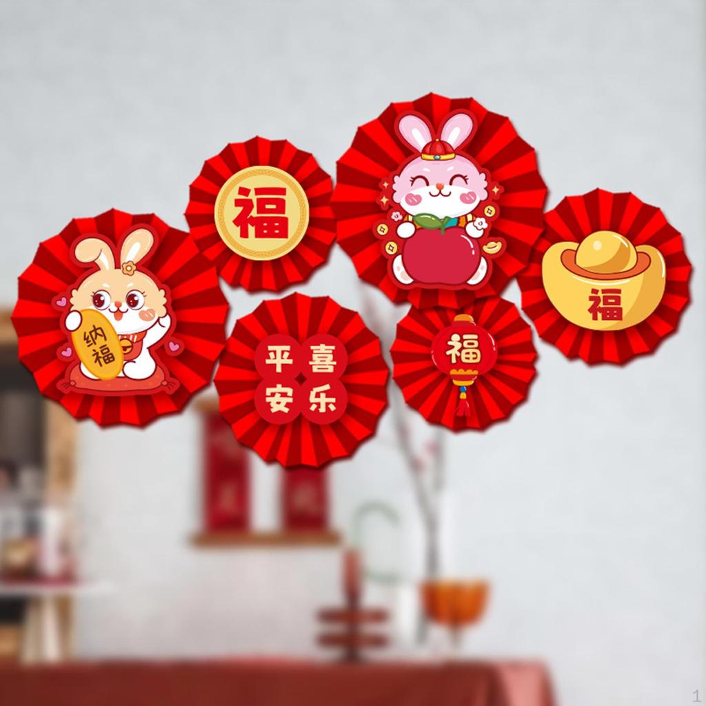 Chinese Decoration Home Decorations Red Paper Flowers Fan for