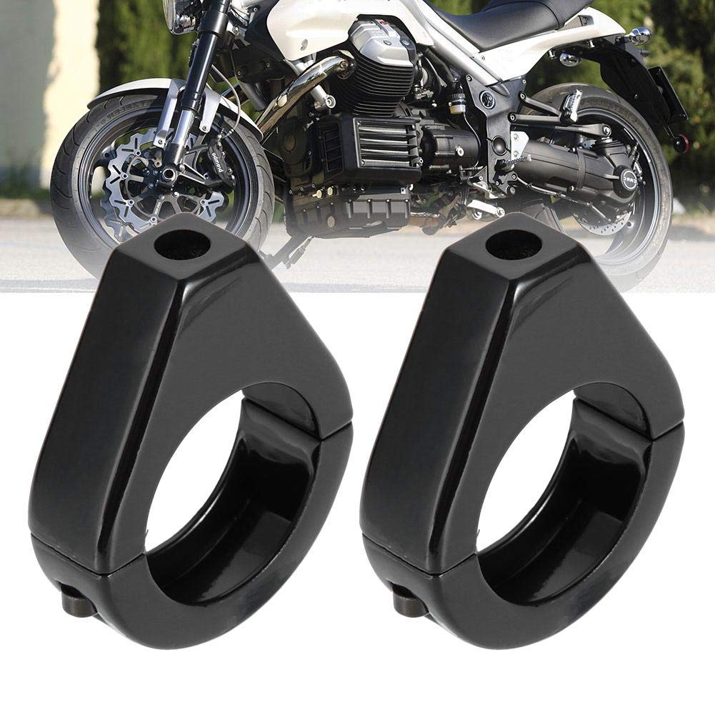 Pair of Turn Signal Mounting Brackets, Duokon 41mm Fork Clamp, Aluminum Alloy Motorcycle Modified