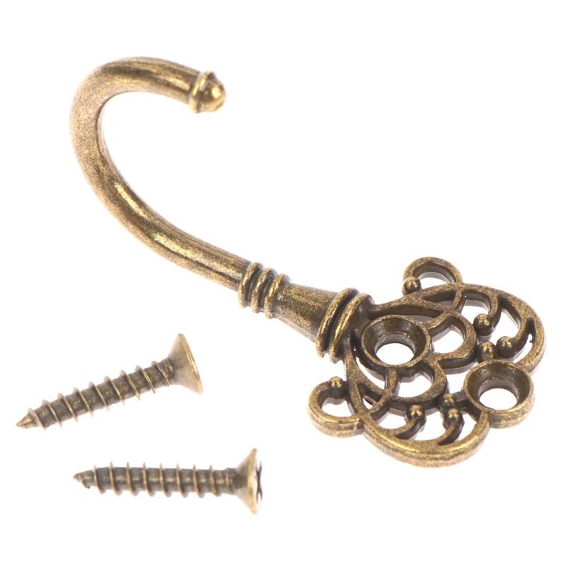 Creative Antique Bronze Door Hooks 5Pcs Zinc Alloy Wall Mounted Heavy Duty Hangers for Coat Scarf Bag Entryway Kitchen Home Decor