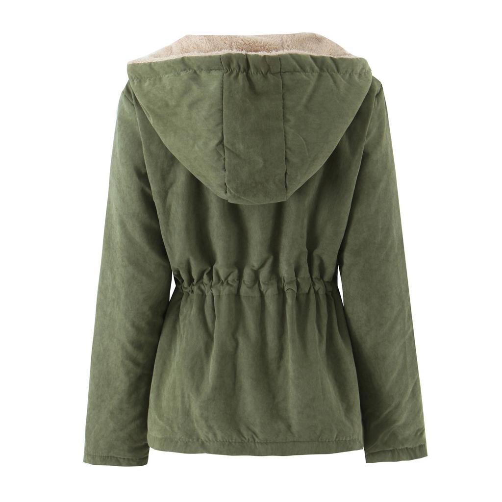 Giacca imbottita casual da donna con cappuccio - Cappotto invernale a vestibilità larga
