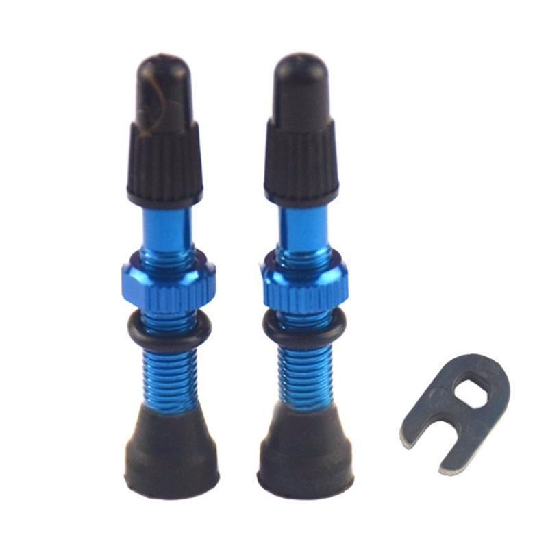 Tubeless Cycling Air Nozzles for Tire Service Tasks, Tubeless Tire Nozzle Cap Pair with Sealing Base and Compacts Tool Included