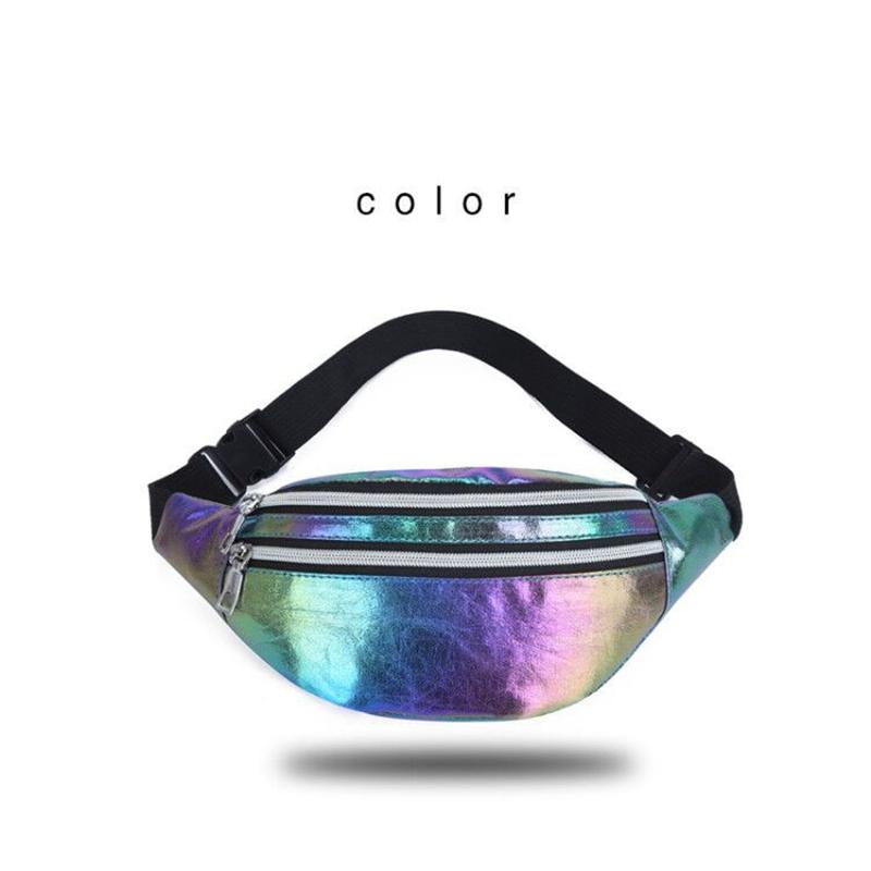 Fashion Laser belt bag, Women Trendy Zipper Front Waist Bag with Adjustable Strap Bum Bag belt bag