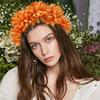 New Simulated Fabric Flower Headband Fashionable Ladies Bride Punk Colorful Daisy Headband Personalized Party Hair Accessories