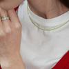 OURPIERRE LOVE SKINNY BEADS NECKLACE GLOW Green