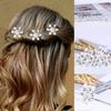 5x Wedding Snowflake Bridal Hair Clips Pearl Flower Crystal Rhinestone Hair Pin Headwear