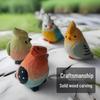 Handgefertigter bemalter Phönix-Vogel aus Massivholz zur Dekoration von Zuhause oder Büro