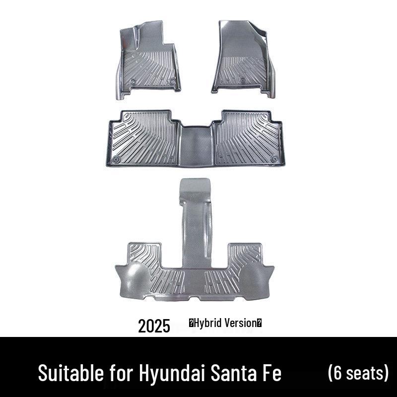 

Hyundai SantaFe 2025 TPE Floor Mats & Carbon Fiber Texture Trunk Mat - Wear-Resistant