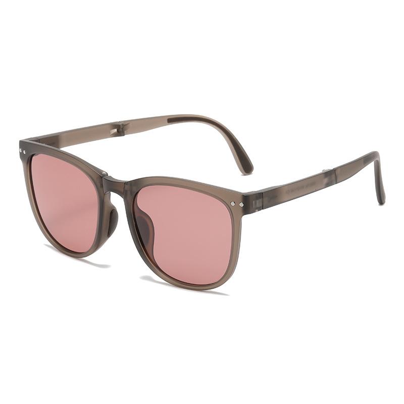 New Online Celebrity Women's Nylon Polarized TR Sunglasses with Folding Sunglasses Fashion Sense Large-frame Glasses.