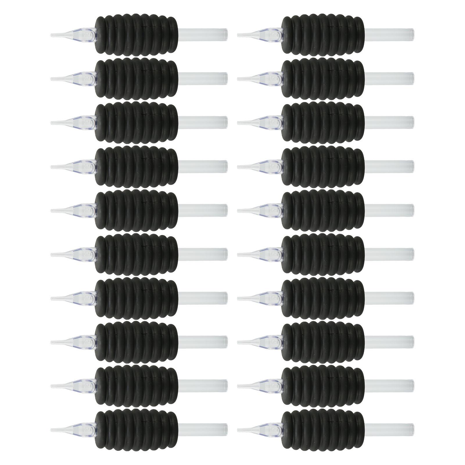 

20 шт. Тату-грип для трубок Черный 5RT Силиконовый Легкий Стабильный Одноразовый Тату-тип Трубки 0,98 дюйма