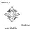 Vintage Rhinestone Cross Baroque Brooches for Women Unisex Pearl Court Pins Event Funny Luxury Gifts New Year Friends Decoration