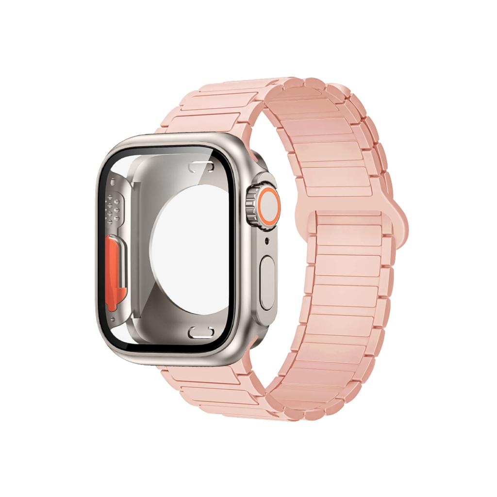 Magnetic Strap+Full Cover Case For Apple Watch S11 10-46/42mm 45 44 40 41mm Frame+Bracelet For Iwatch Series 11 10 9 8 7 6 SE