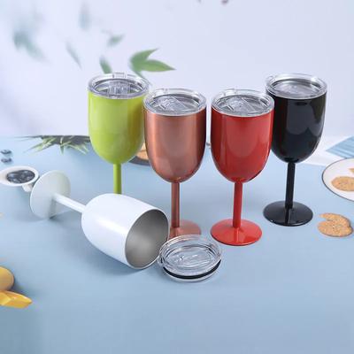 1 יחידה 10oz בידוד דופן כפולה נירוסטה כוס יין תרמוס בקבוק ואקום גביעים בלתי שבירים כוס ליין שמפניה משקה
