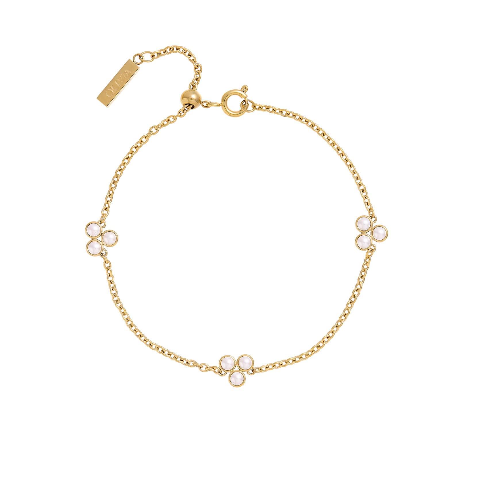 

Olivia Burton Classic Pearl Cluster Gold Bracelet Women s (obj24100069) золотий