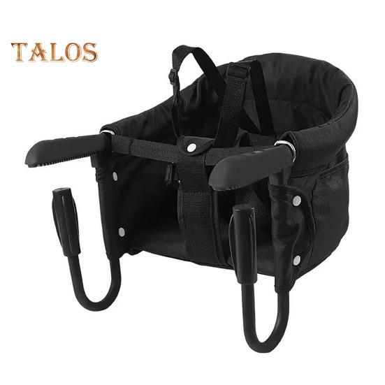 

Детский обеденный стол-стул, складной, водонепроницаемая ткань Оксфорд, 5-точечный ремень безопасности, регулируемая система фиксации, переносной обеденный стул чёрный