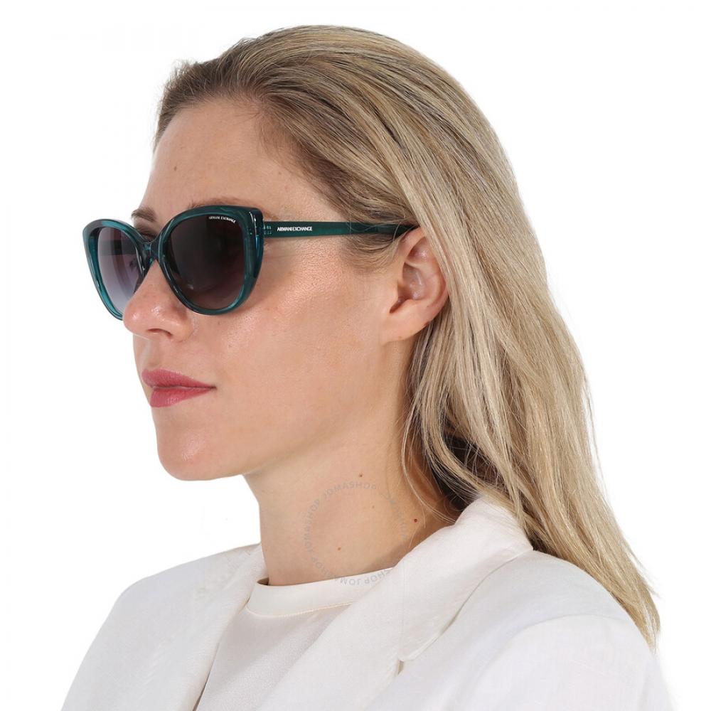 Armani Exchange Grey Gradient Cat Eye Ladies Sunglasses Ax4111su 82908g 54